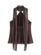 Haut chic à pois dos nu