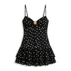 Robe courte à pois