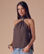 Haut chic à pois dos nu