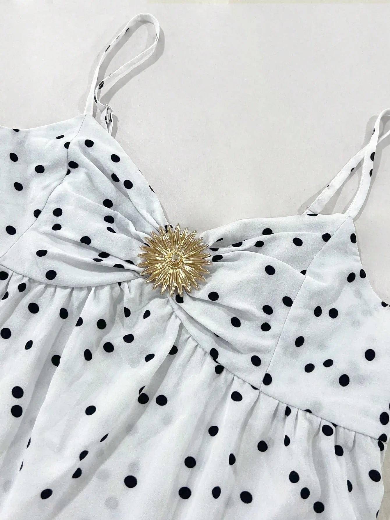 Robe courte à pois