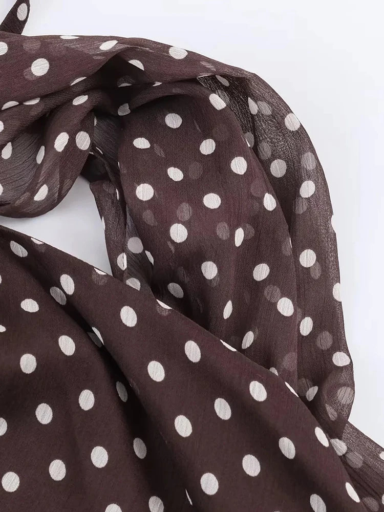 Haut chic à pois dos nu