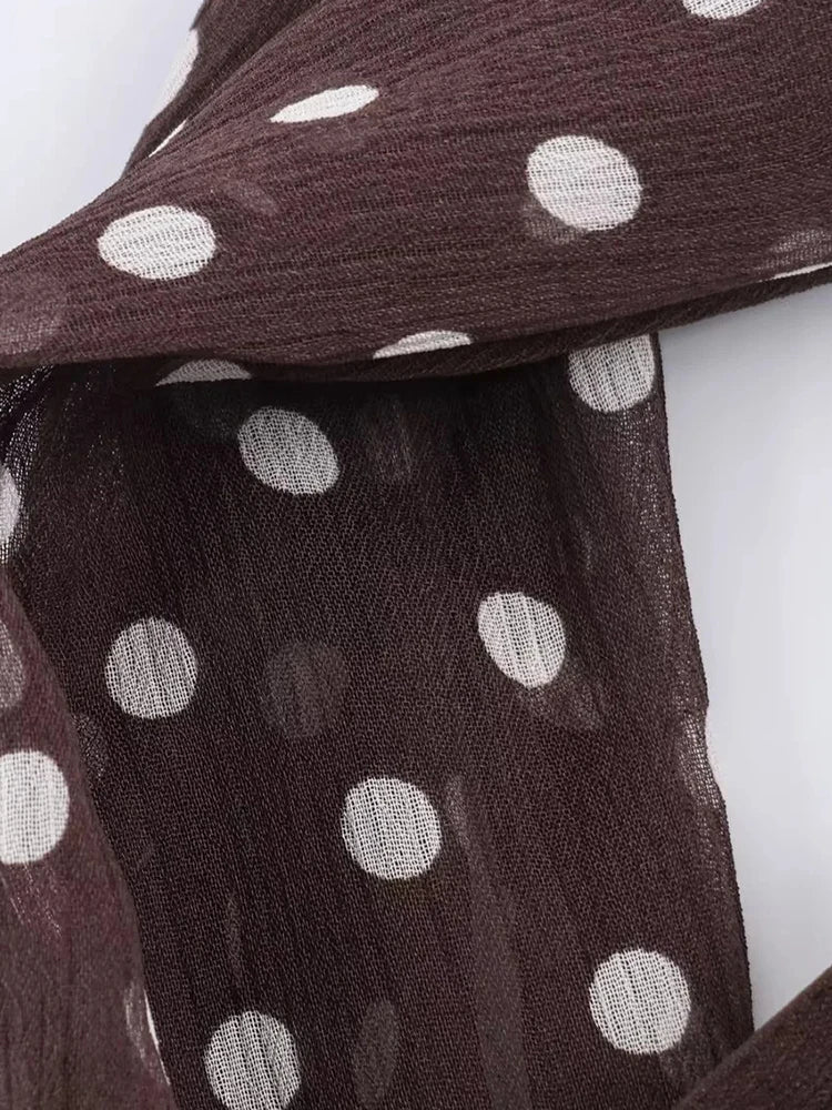 Haut chic à pois dos nu